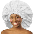 DONNA Super Jumbo Shower Cap – Comfortable Elastic Band, 100% Waterproof Hair by DONNA