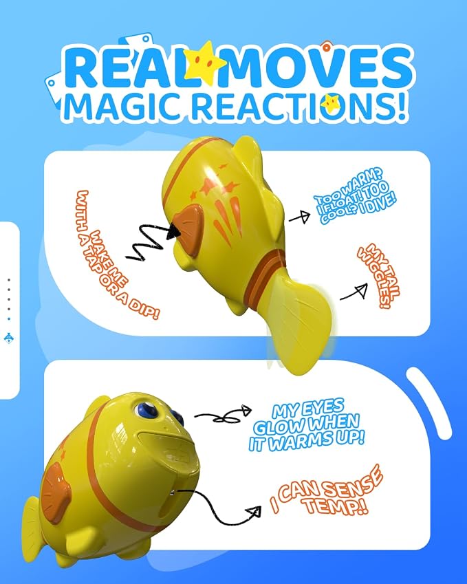 Rechargeable Swimming Fish Toy, Light up Bath Toys - Image 6