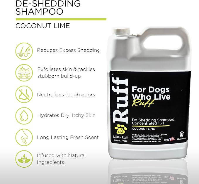 Ruff by Lillian Ruff 15:1 Concentrated Deshedding Dog Shampoo –Professional - Image 2