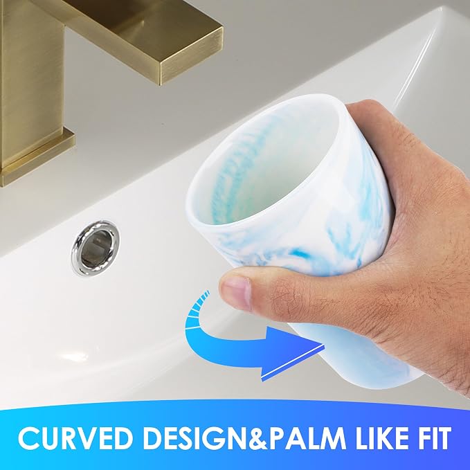 Ceramic Toothbrush Holder & Toothbrush Cup - Image 3