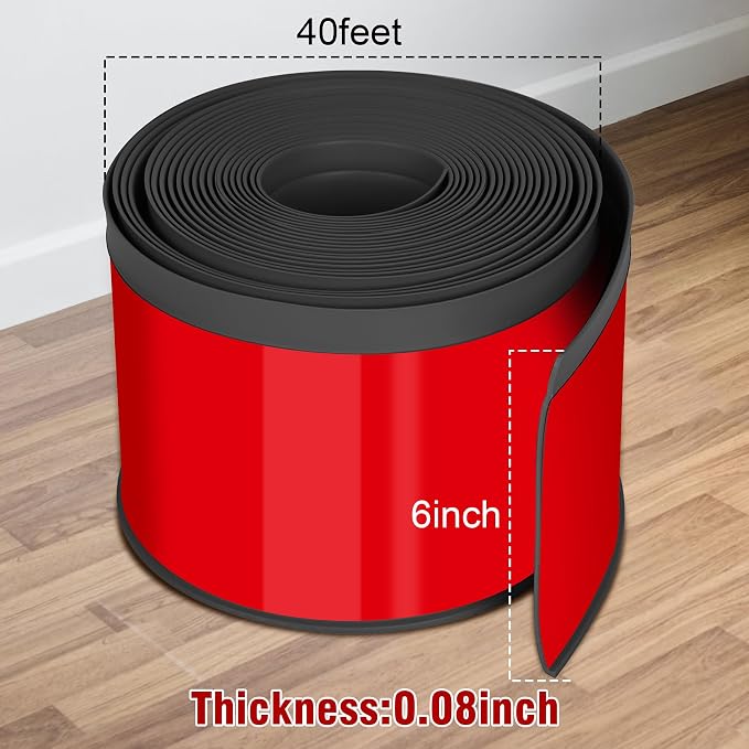 Vinyl Baseboard Molding Trim 6 Inch x 40 Feet Peel and Stick Baseboard Trim - Image 2
