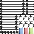 Gisafai 30 Pcs Bathroom Hardware Set, 23.6 Inch Brushed Towel Bar Ring Toilet by Gisafai