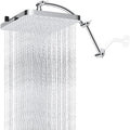 Hibbent Rain Shower Head, Solid Brass Adjustable Shower Arm Extender, Waterfall by Hibbent