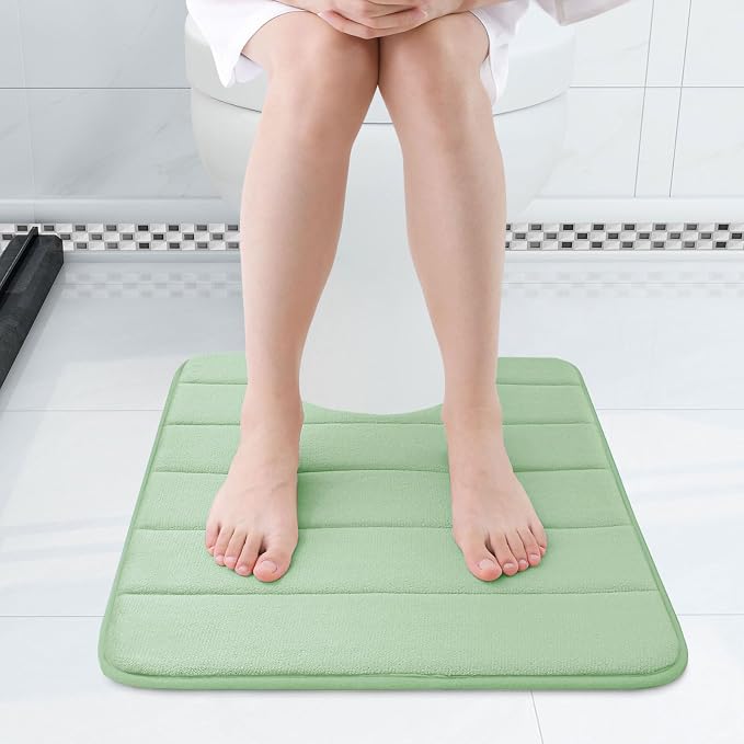 Buganda Memory Foam U-Shaped Contour Toilet Rugs, Non Slip Absorbent, Thick - Image 3