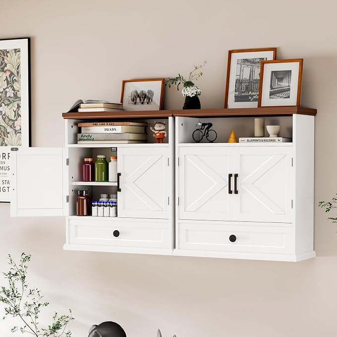 Bathroom Wall Cabinet, Farmhouse Wall Mounted Medicine Cabinet - Image 8