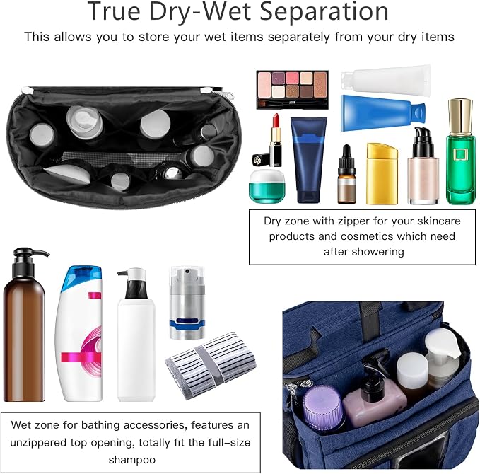 Bukere Portable Shower Caddy College Dorm Room Essential, Shower Caddy Tote Bag - Image 2