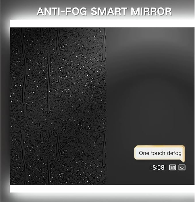 64" Bathroom Vanity with Single Sink, Floating Bathroom Vanities with LED Smart - Image 7