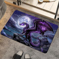 Bath Mat Rug, Majestic Purple Dragon Non Slip Quick Dry Super Absorbent Thin by ZHUZHISHAN