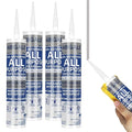 4 Packs Gray Silicone Sealant, All-Purpose 100% Waterproof Silicone Caulk by AIBGALE