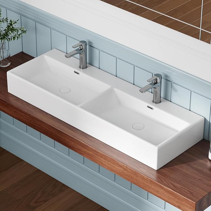 Eridanus Bathroom Vessel Sinks 48" x 16.5", Premium Wall Mount Bathroom Vanity by ERIDANUS