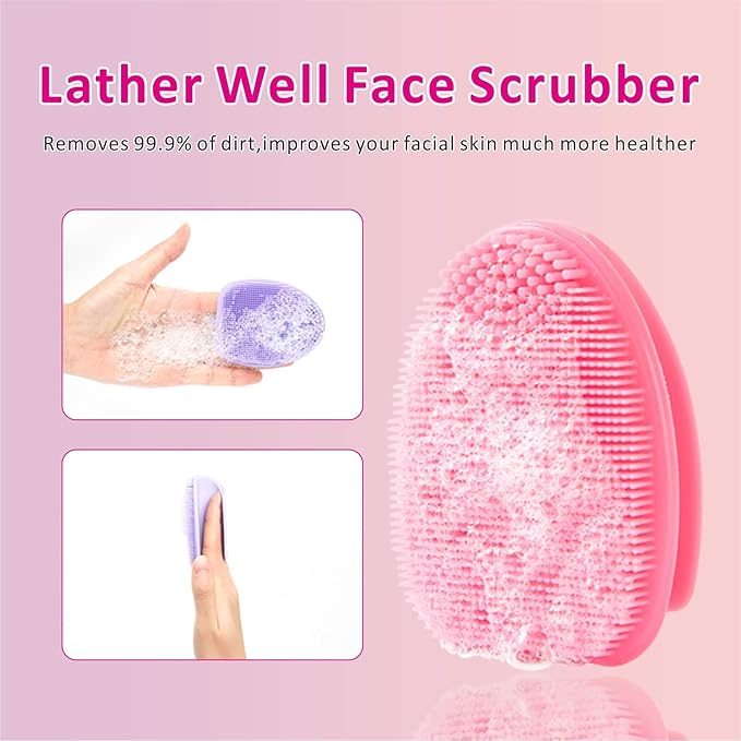 Silicone Face Scrubber, 2 Pack Face Scrubber - Image 5