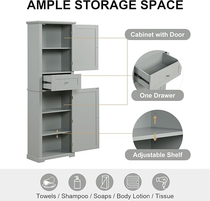 Tall Narrow Storage Cabinet - Image 4