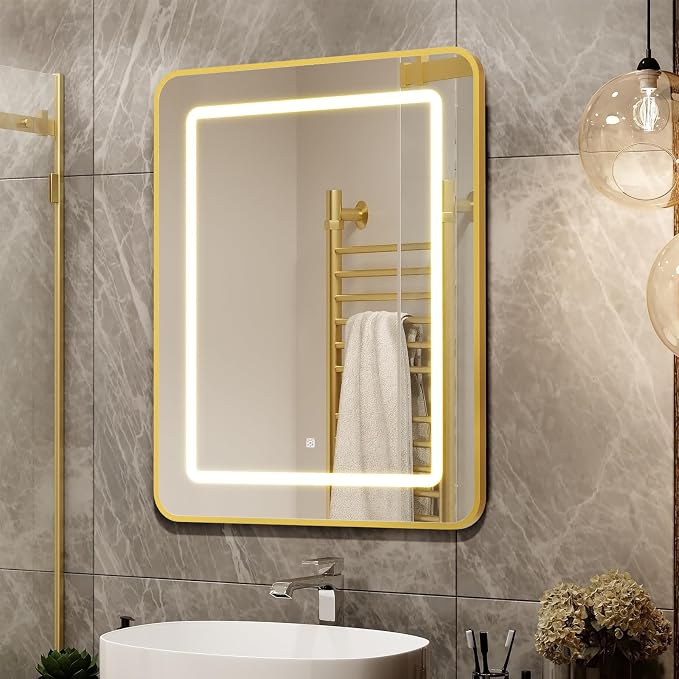 APRILSOUL 20X30 Inch Gold Bathroom Medicine Cabinet by Unknown