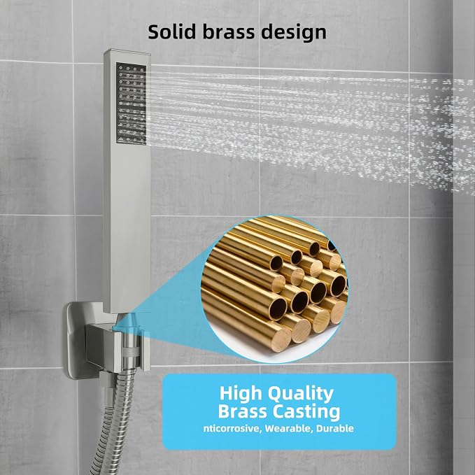 Bathroom Shower Faucet Set，12 Inch Rain Shower Head - Image 6