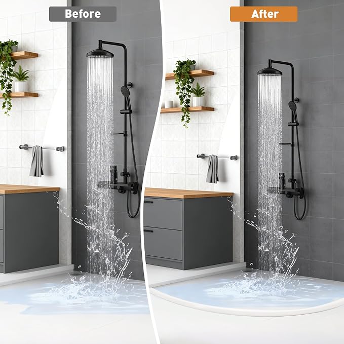 72inch Shower Threshold Water Dam White Self-Adhesive Water Barrier Collapsible - Image 4