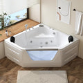 59'' x 59'' Corner Whirlpool Tub- Plastic Acrylic Bathtub by LUTHBAXEWhereLuxuryMeetsFunction