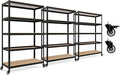 HOMEDANT House 5-Tier Metal Rolling Cart Shelf Rack Casters Heavy Duty by TheBestOrganizingSolution