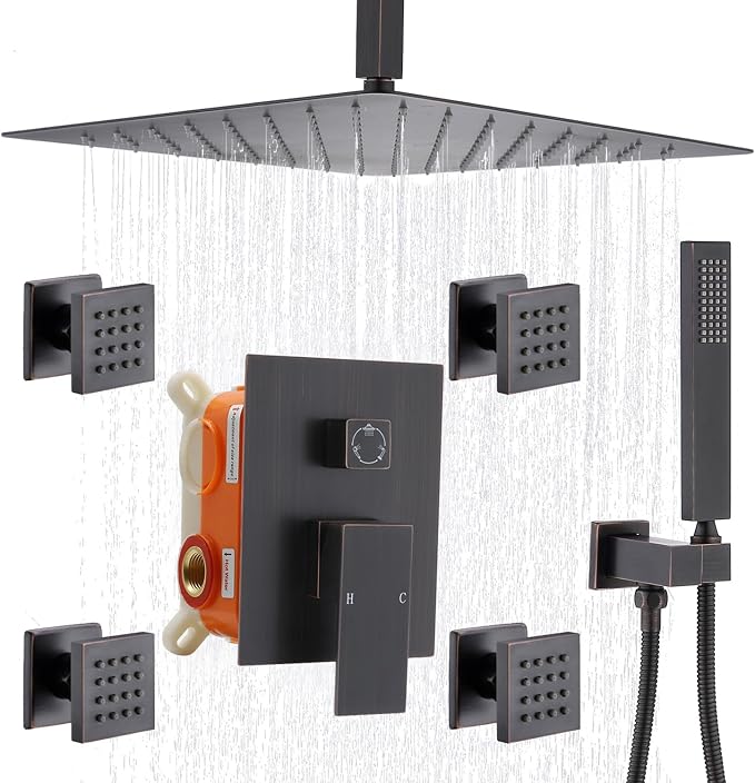 Enga Oil Rubbed Bronze Rain Shower System by Enga