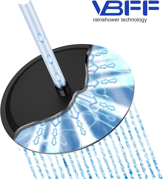 VBFF-Shower Head, rain shower head, 16 inch- Round Shower Head, 1.8 GPM Flow - Image 3