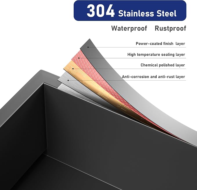 Stainless Steel Shower Niche 24"×14" Matte Black - Image 5
