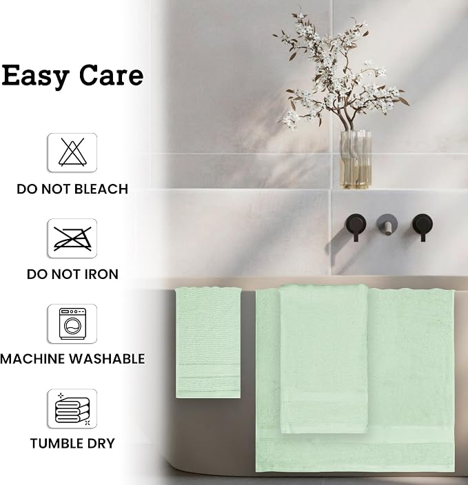 Casa Lino 100% Cotton Bath Towels Set of 4 - Image 6