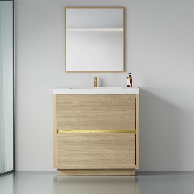 36 Inch Bathroom Vanity with Sink, Single Sink Bathroom Vanity, Freestanding - Image 8