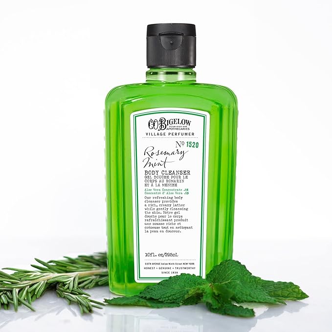 C.O. Bigelow Rosemary Mint Body Wash, Village Perfumer Moisturizing Body Wash by COBigelow