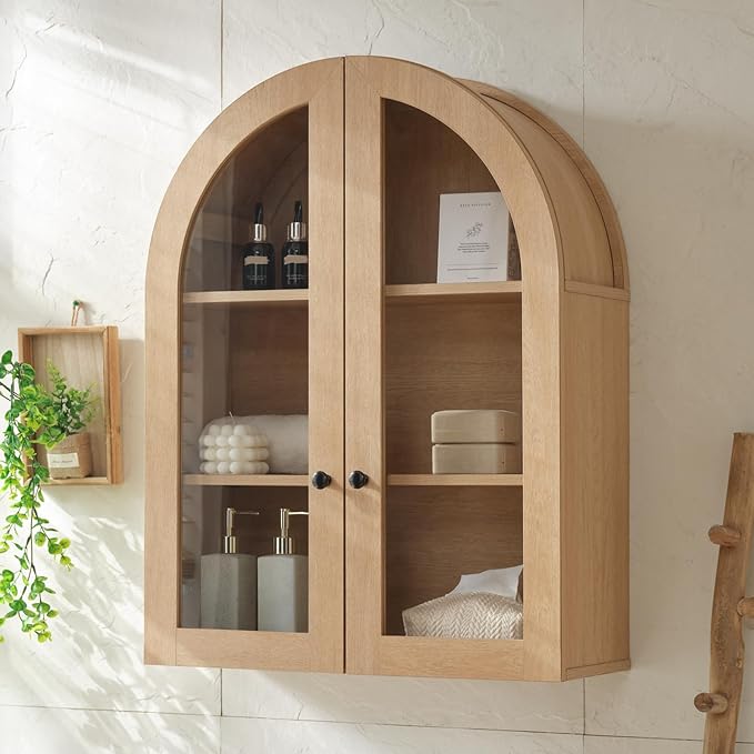 Bathroom Arched Wall Cabinet, 23.5'' Wide Medicine Cabinet, Bathroom Cabinet - Image 8