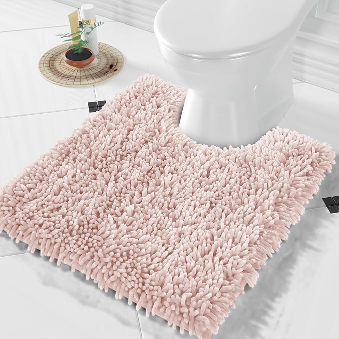 Yimobra Toilet Rugs U Shaped Washable, Extra Thick Soft Absorbent Chenille by Yimobra