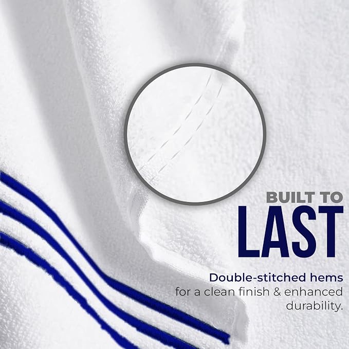 8-Piece Premium Towel Set, 2 Bath Towels, 2 Hand Towels, and 4 Wash Cloths - Image 3