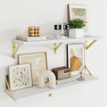Deep Floating Shelves for Wall, 24W x 8D Wall Mounted Shelves Set of 2 by Dreamland