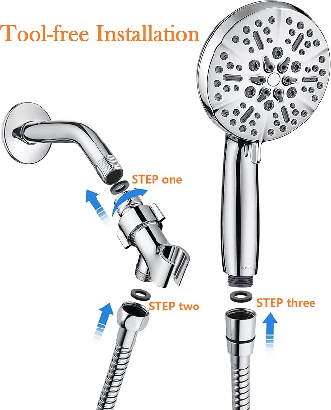 Shower Head with Handheld High Pressure-Full Body Coverage Powerful Rain - Image 7