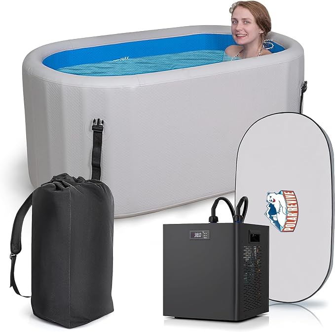 Inflatable Ice Bathtub With Chiller 2.0 by PolarRevived