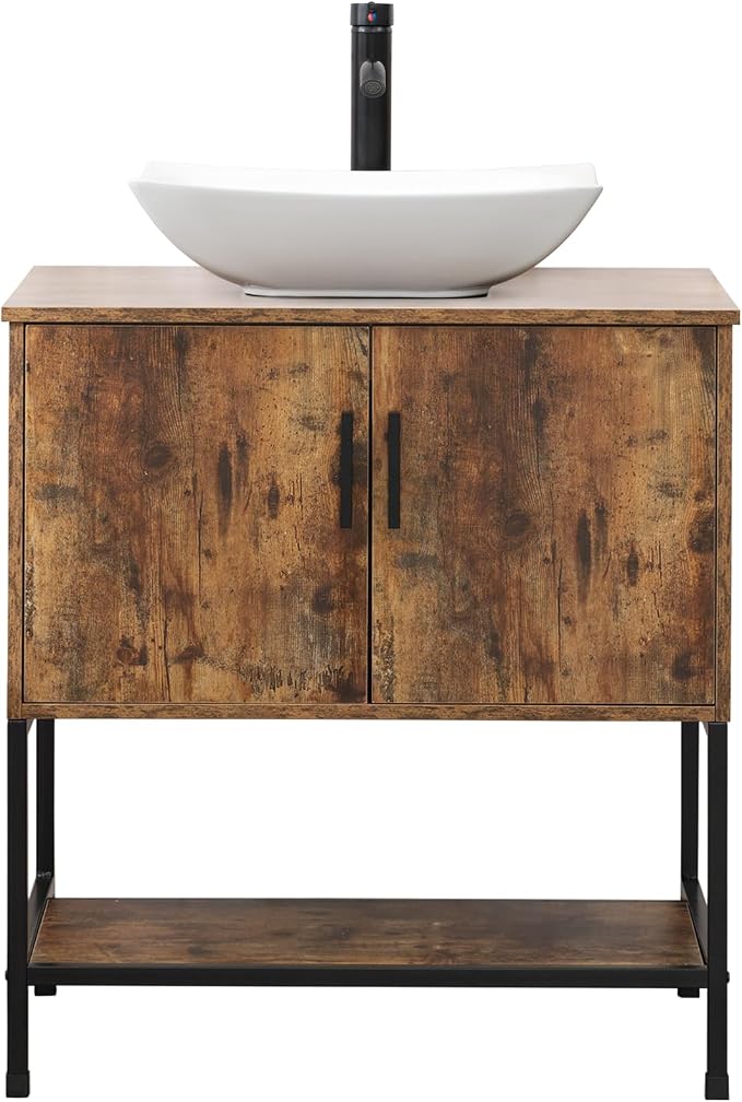 UEV Rustic Brown 30" Bathroom Vanity - Image 9