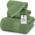 DAN RIVER 100% Ring Spun Cotton 3-Piece Towel Set, Sage-Green, Bath Towel by DanRiver