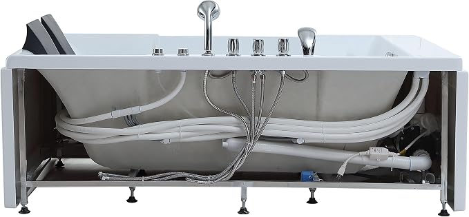 Empava 1125W Whirlpool Tub, Hydro Massage & Chromatherapy, ETL Certified - Image 14