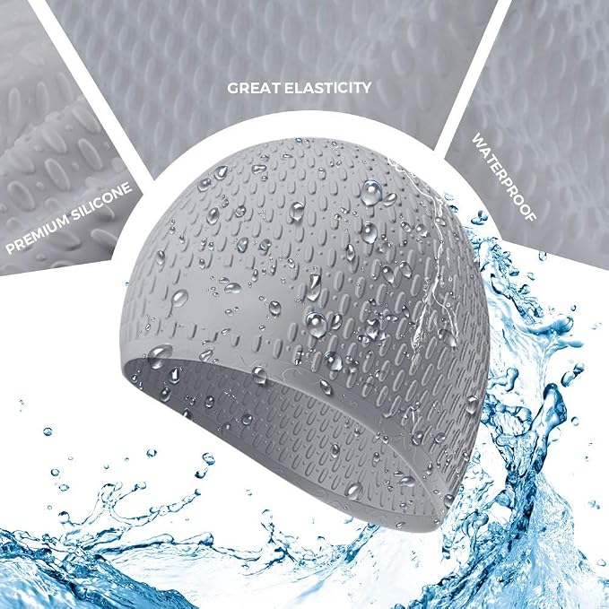 Tripsky Silicone Swim Cap, Comfortable Bathing Cap Ideal - Image 9
