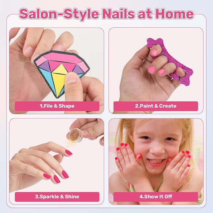 Kids Foot Spa & Nail Art Kit for Kids 4-12 – All-in-1 Foot Spa Set - Image 6