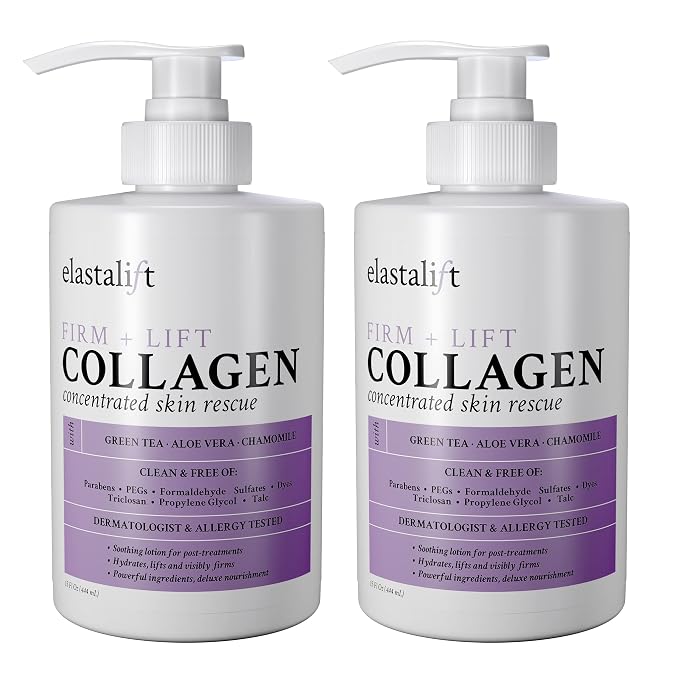 Elastalift Collagen Cream Fragrance Free Body Lotion & Face Moisturizer by Elastalift