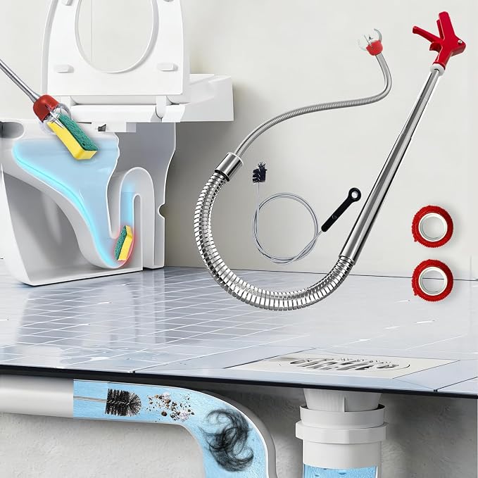 Toilet Auger/Drain Clog Remover Tool Kit-1PCS Toilet Snake Grabber - Image 7