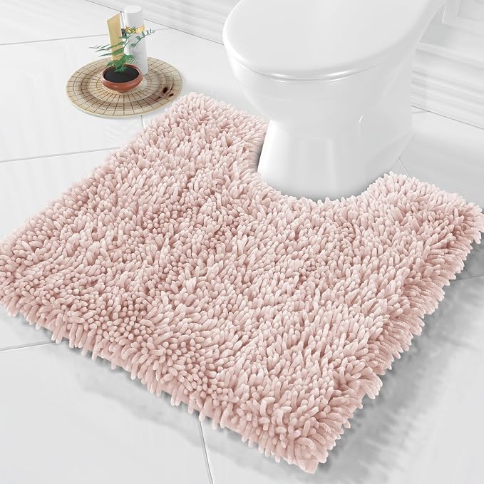 Yimobra Toilet Rugs U Shaped Washable, Extra Thick Soft Absorbent Chenille by Yimobra