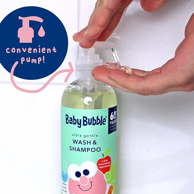 Mr. Bubble Baby Bubble Ultra Gentle Body Wash & Shampoo, Sweet Violet Clouds - Image 2