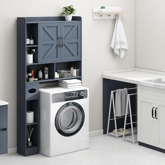 Vabches Over The Toilet Storage Cabinet, Farmhouse Storage Cabinet Over Toilet - Image 5