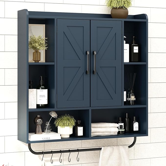 RUSTOWN Rustic Wood Wall Bathroom Cabinet, Farmhouse Medicine Cabinet Wall by RUSTOWN