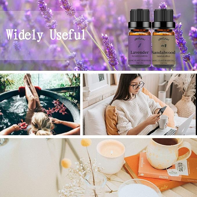 yethious Sandalwood Lavender Essential Oil Set 2 Pack 100% Pure Organic - Image 6