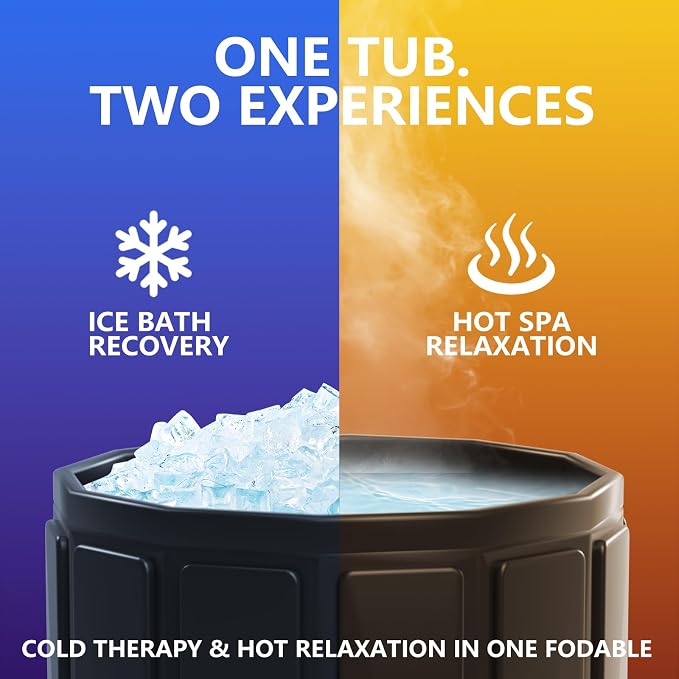 Portable Bath Tub for Adult, Foldable Soaking Bathtub for Hot SPA&Ice Bath - Image 4