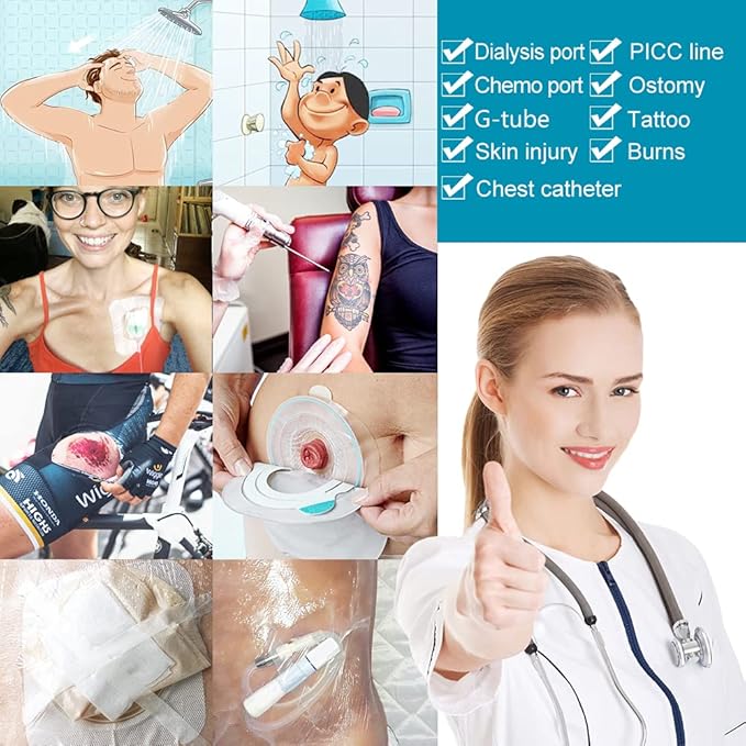 6"x6" Waterproof Shower Cover Incision Bandages - Image 9