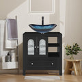 30-Inch Black Bathroom Vanity by Solidee