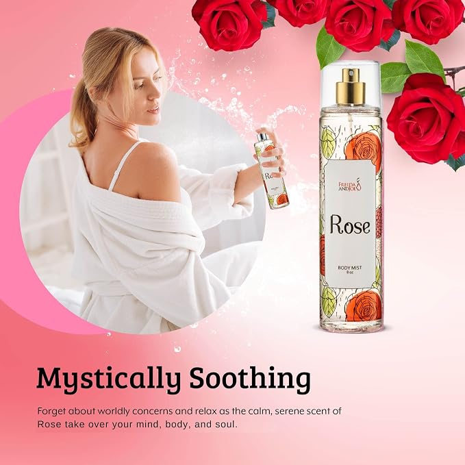 Freida and Joe Rose Elegance Fine Fragrance Body Mist Spray Capturing Timeless - Image 3