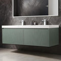 Blossom 60 Inch Double Sink Bathroom Vanity, All Wood Wall Mounted Floating by BLOSSOMKitchenBath